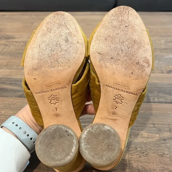 Loeffler Randall Elegant Mustard Knot Slide Sandals - Picture 5 of 6